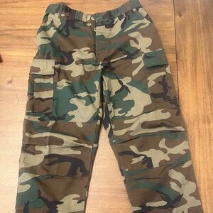 Camo cargo pants.